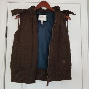 American Eagle Hooded Vest